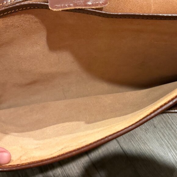 Vera Pelle Brown Italian Leather Briefcase Laptop Messenger Book Bag - Picture 10 of 11